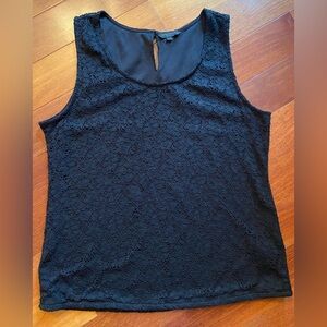 Kenneth Cole Ladies Scoop neck, sleeveless Top, Black Lace, Sz. XL
